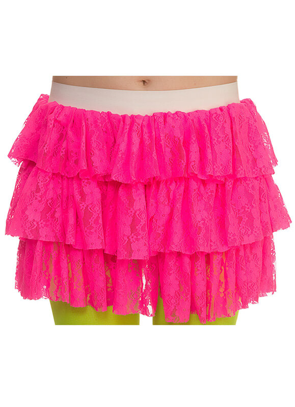 80's Lacy Ra Ra Skirt Pink