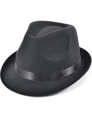 Blues Brothers Black Deluxe Trilby Hat