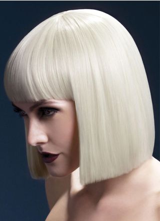 Deluxe Lola Blunt Cut Bob Wig with Fringe - Blonde - Styleable
