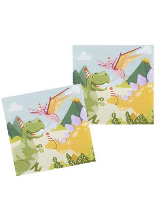 Dinosaur Paper Napkins 16cm – 12pk