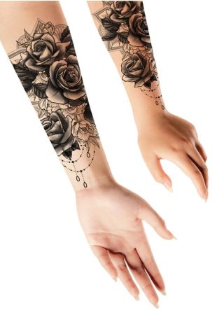 Floral Mandala – Tattoo Transfer – 23cm x 12cm
