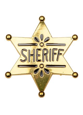Gold Sheriff Badge – Metal - 6cm