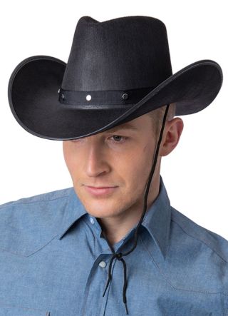 Texas Black Studded Cowboy Hat