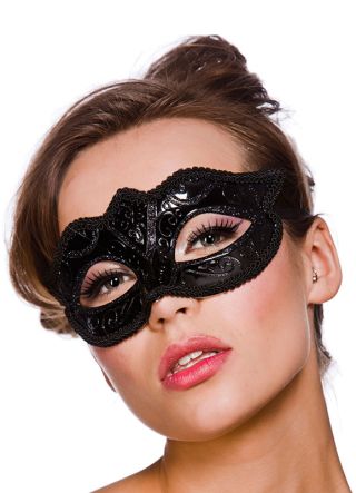 Calypso Masquerade Eye Mask - Black
