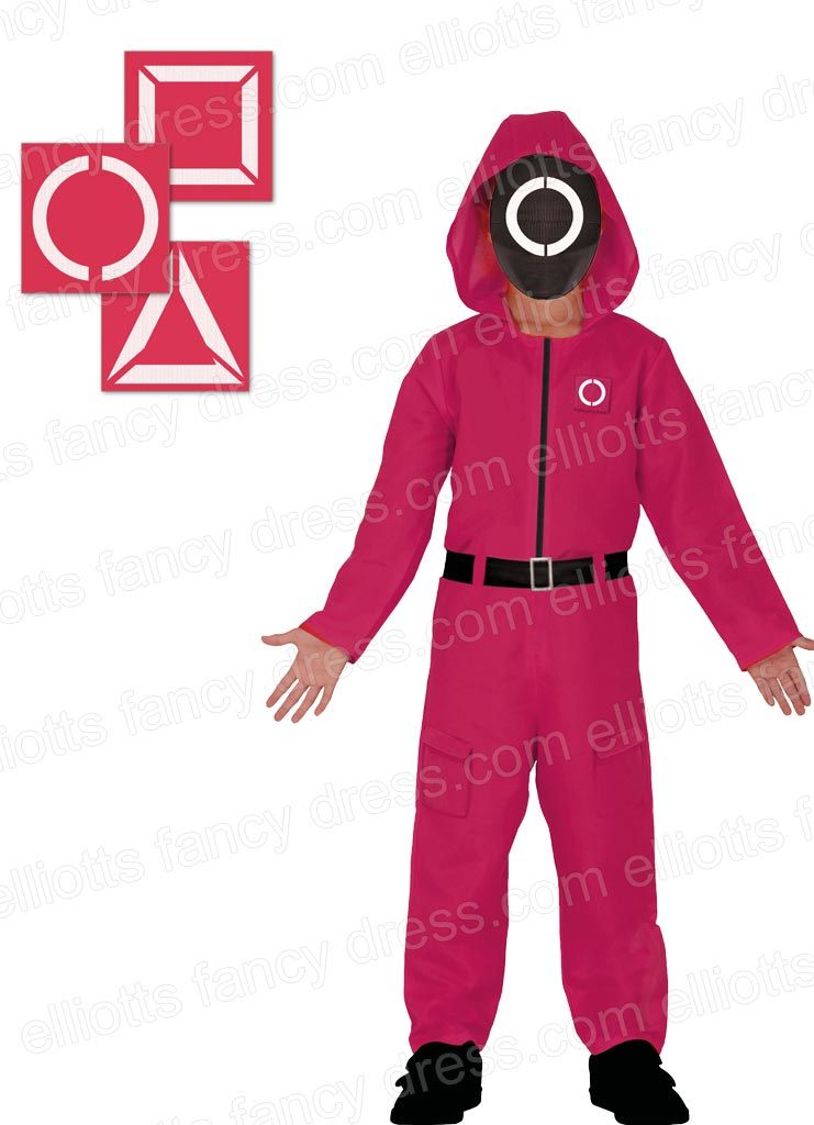 Squid Game Adult Triangle Guard Jumpsuit Costume